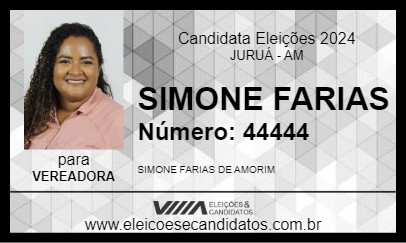 Candidato SIMONE FARIAS 2024 - JURUÁ - Eleições