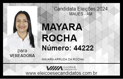 Candidato MAYARA ROCHA 2024 - MAUÉS - Eleições