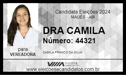 Candidato DRA CAMILA 2024 - MAUÉS - Eleições