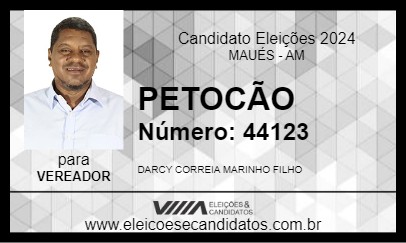 Candidato PETOCÃO 2024 - MAUÉS - Eleições