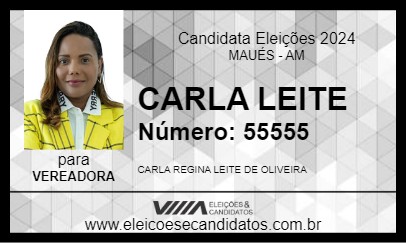 Candidato CARLA LEITE 2024 - MAUÉS - Eleições