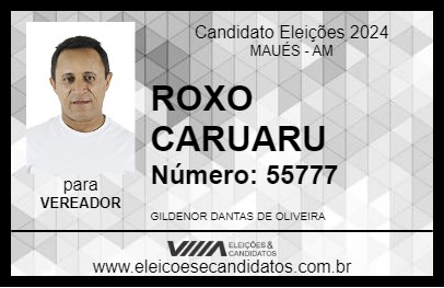 Candidato ROXO CARUARU 2024 - MAUÉS - Eleições