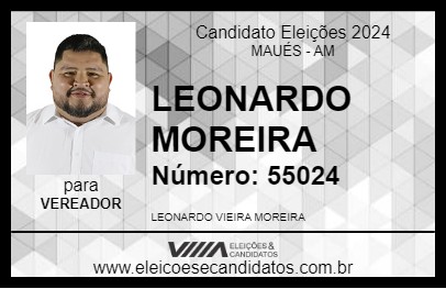 Candidato LEONARDO MOREIRA 2024 - MAUÉS - Eleições