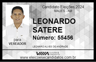 Candidato LEONARDO SATERE 2024 - MAUÉS - Eleições