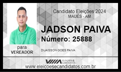 Candidato JADSON PAIVA 2024 - MAUÉS - Eleições