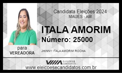 Candidato ITALA AMORIM 2024 - MAUÉS - Eleições