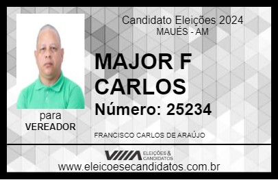 Candidato MAJOR F CARLOS 2024 - MAUÉS - Eleições