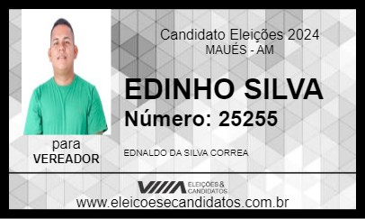 Candidato EDINHO SILVA 2024 - MAUÉS - Eleições