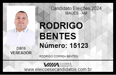 Candidato RODRIGO BENTES 2024 - MAUÉS - Eleições