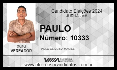 Candidato PAULO 2024 - JURUÁ - Eleições