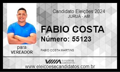 Candidato FABIO COSTA 2024 - JURUÁ - Eleições