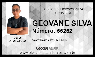 Candidato GEOVANE SILVA 2024 - JURUÁ - Eleições