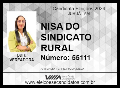 Candidato NISA DO SINDICATO RURAL 2024 - JURUÁ - Eleições