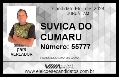 Candidato SUVICA DO CUMARU 2024 - JURUÁ - Eleições