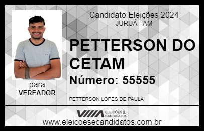 Candidato PROFESSOR PETTERSON 2024 - JURUÁ - Eleições