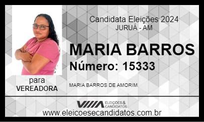 Candidato MARIA BARROS 2024 - JURUÁ - Eleições