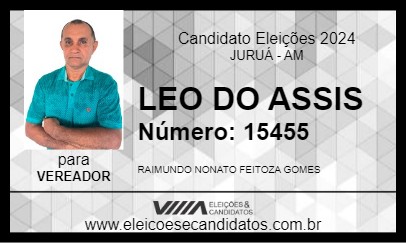 Candidato LEO DO ASSIS 2024 - JURUÁ - Eleições