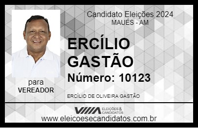 Candidato ERCÍLIO GASTÃO 2024 - MAUÉS - Eleições