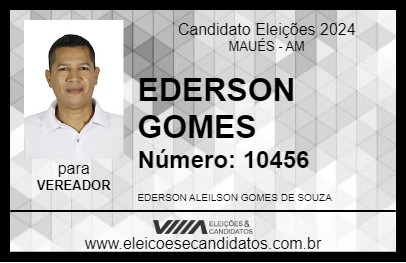 Candidato EDERSON GOMES 2024 - MAUÉS - Eleições