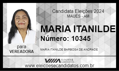 Candidato TÂNIA DO SINDICATO 2024 - MAUÉS - Eleições