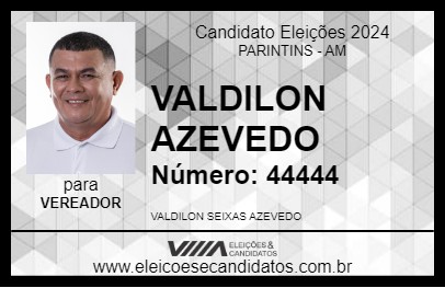 Candidato VALDILON AZEVEDO 2024 - PARINTINS - Eleições