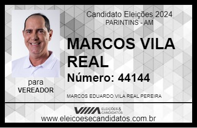 Candidato MARCOS VILA REAL 2024 - PARINTINS - Eleições