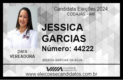 Candidato JESSICA GARCIAS 2024 - CODAJÁS - Eleições