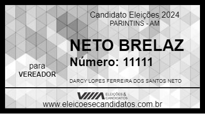 Candidato NETO BRELAZ 2024 - PARINTINS - Eleições