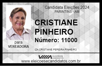 Candidato CRISTIANE PINHEIRO 2024 - PARINTINS - Eleições