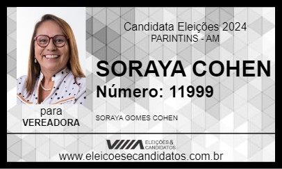 Candidato SORAYA COHEN 2024 - PARINTINS - Eleições