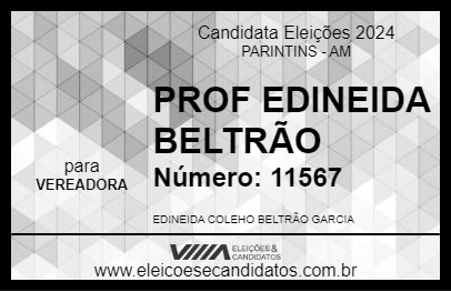 Candidato PROF EDINEIDA BELTRÃO 2024 - PARINTINS - Eleições