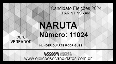 Candidato NARUTA 2024 - PARINTINS - Eleições