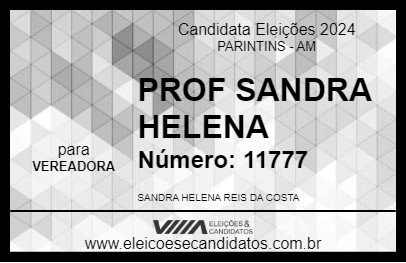 Candidato PROF SANDRA HELENA 2024 - PARINTINS - Eleições