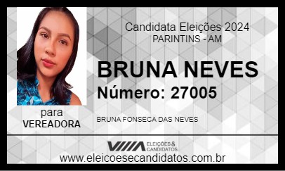 Candidato BRUNA NEVES 2024 - PARINTINS - Eleições