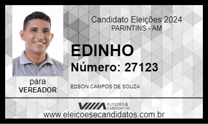 Candidato EDINHO 2024 - PARINTINS - Eleições