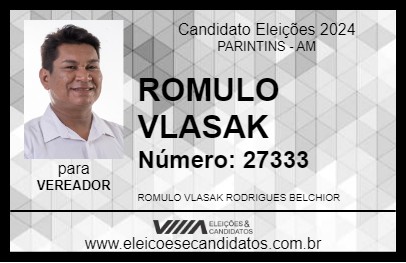 Candidato ROMULO VLASAK 2024 - PARINTINS - Eleições