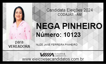 Candidato NEGA PINHEIRO 2024 - CODAJÁS - Eleições