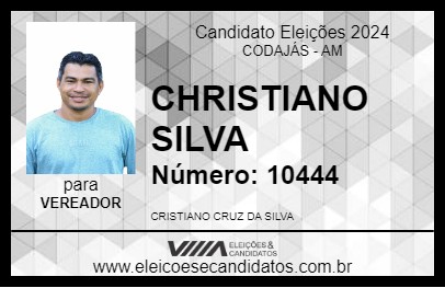 Candidato CHRISTIANO SILVA 2024 - CODAJÁS - Eleições