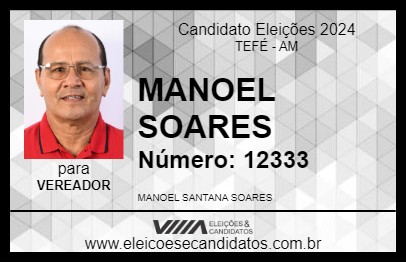 Candidato MANOEL SOARES 2024 - TEFÉ - Eleições