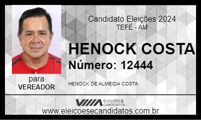 Candidato HENOCK COSTA 2024 - TEFÉ - Eleições