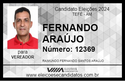 Candidato FERNANDO ARAÚJO 2024 - TEFÉ - Eleições