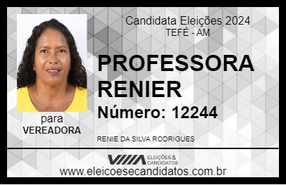 Candidato PROFESSORA RENIER 2024 - TEFÉ - Eleições