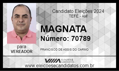 Candidato MAGNATA 2024 - TEFÉ - Eleições