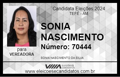 Candidato SONIA NASCIMENTO 2024 - TEFÉ - Eleições