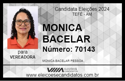 Candidato MONICA BACELAR 2024 - TEFÉ - Eleições