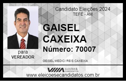 Candidato GAISEL CAXEIXA 2024 - TEFÉ - Eleições