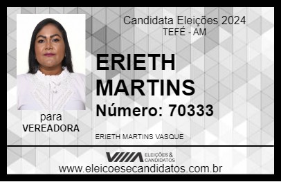 Candidato ERIETH MARTINS 2024 - TEFÉ - Eleições