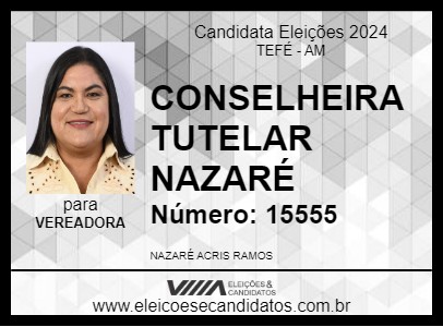 Candidato CONSELHEIRA TUTELAR NAZARÉ 2024 - TEFÉ - Eleições