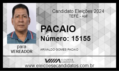 Candidato PACAIO 2024 - TEFÉ - Eleições