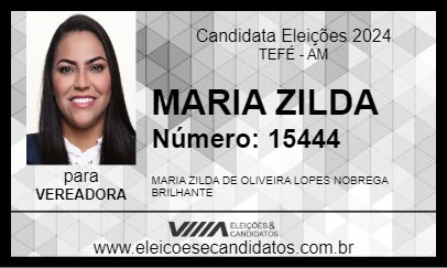 Candidato MARIA ZILDA 2024 - TEFÉ - Eleições